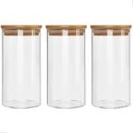 Conjunto de potes herméticos bambu- 10 peças